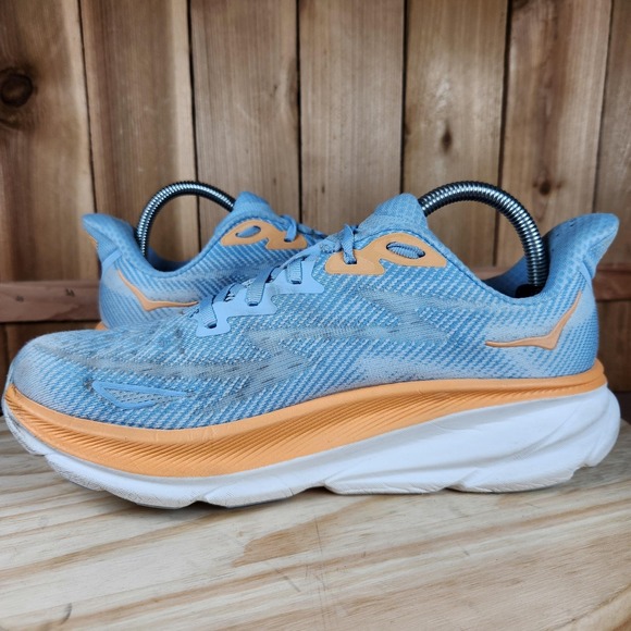 Hoka One One Clifton 9 Shoes Womens Size 9 B Blue Running Sneakers 1127896 ABIW - Picture 6 of 9